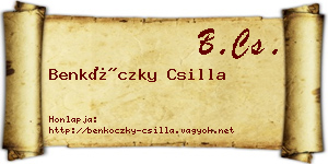 Benkóczky Csilla névjegykártya